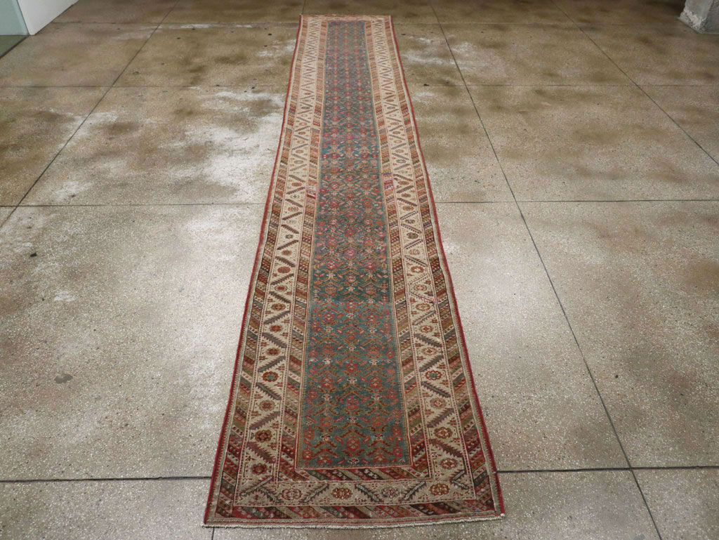 Antique Persian Malayer Long Runner, No.25389 - Gss