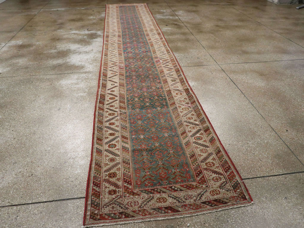 Antique Persian Malayer Long Runner, No.25389 - Gss