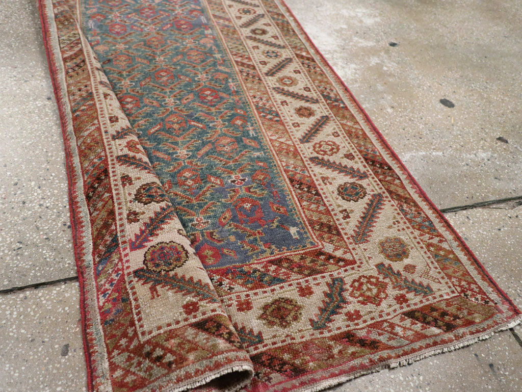 Antique Persian Malayer Long Runner, No.25389 - Gss