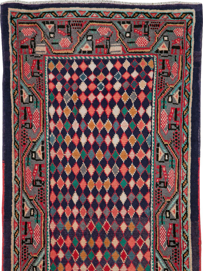 Vintage Persian Mahal Runner, No.25403 - Gss