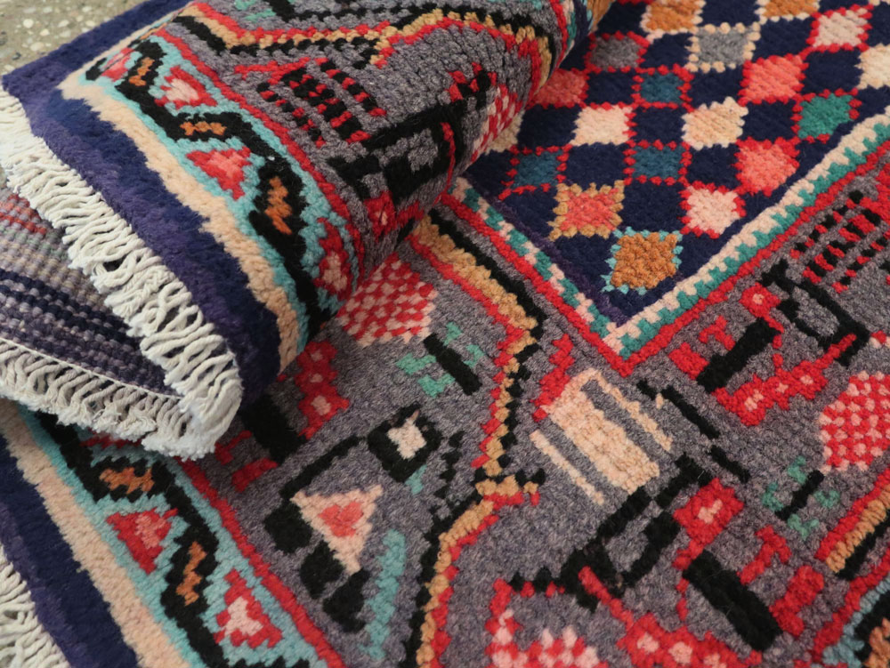 Vintage Persian Mahal Runner, No.25403 - Gss