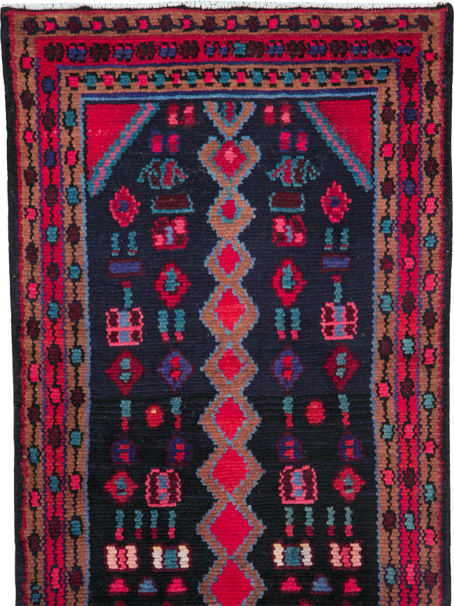 Vintage Persian Hamadan Runner, No.25404 - Gss