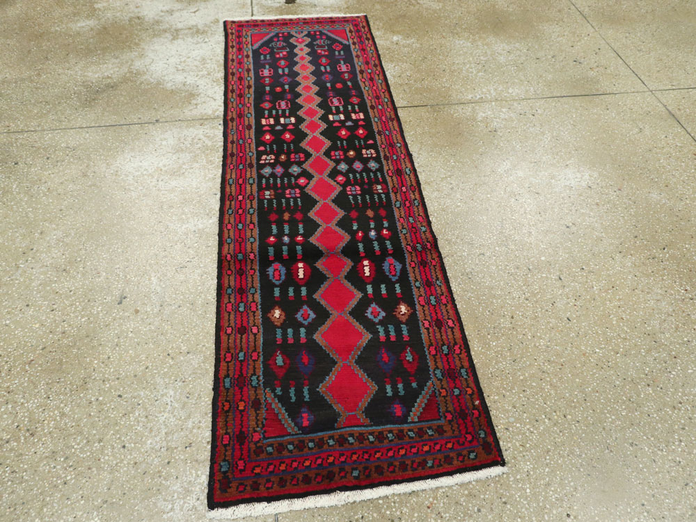 Vintage Persian Hamadan Runner, No.25404 - Gss