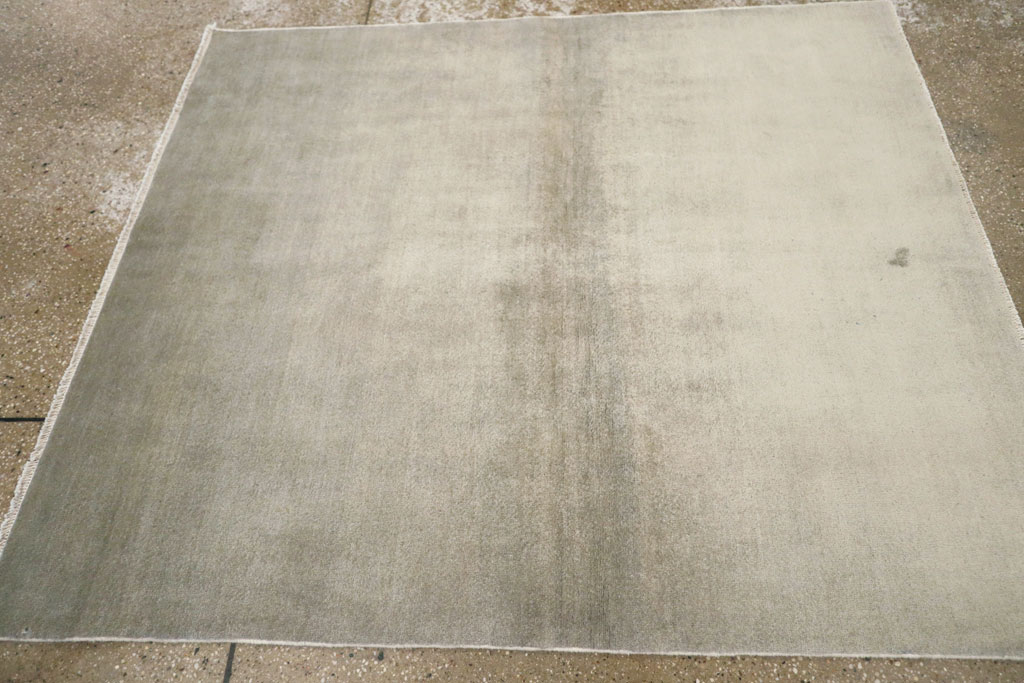 Vintage Persian Mashad Modernist Rug, No.25424 - Gss