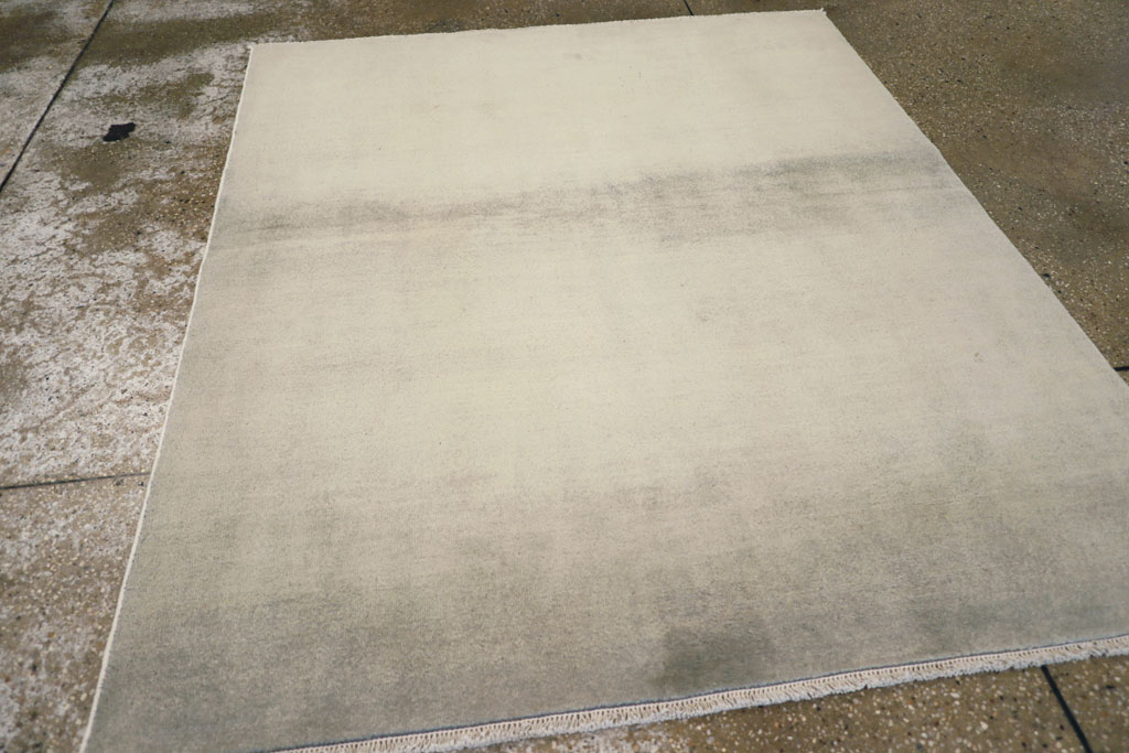 Vintage Persian Mashad Modernist Rug, No.25424 - Gss