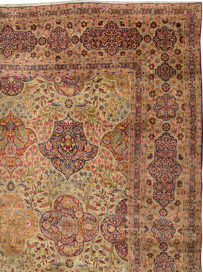 Antique Persian Lavar Kerman Oversize Carpet, No.25440 - Gss