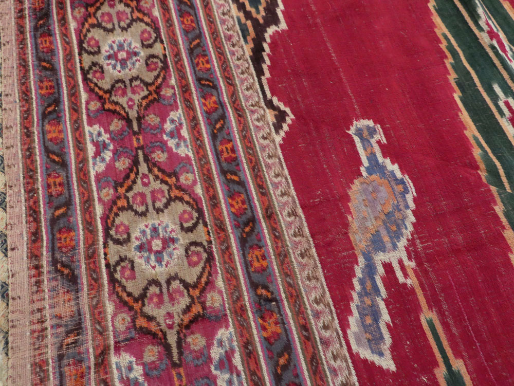 Antique Persian Yazd Silk Textile, No.25443 - Gss