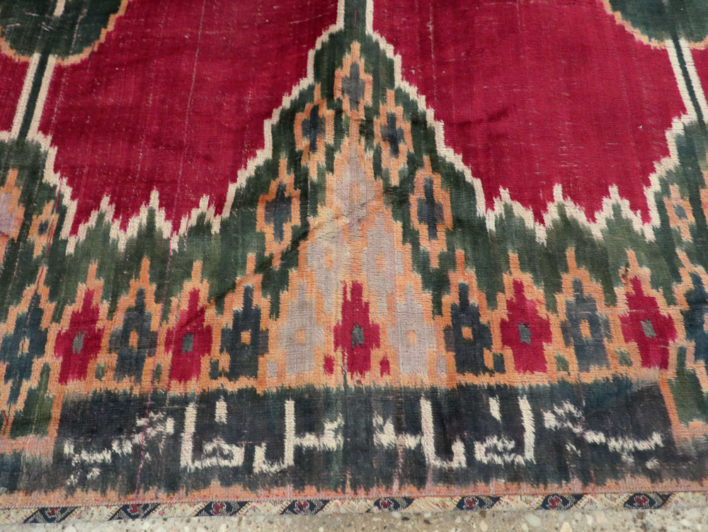 Antique Persian Yazd Silk Textile, No.25443 - Gss
