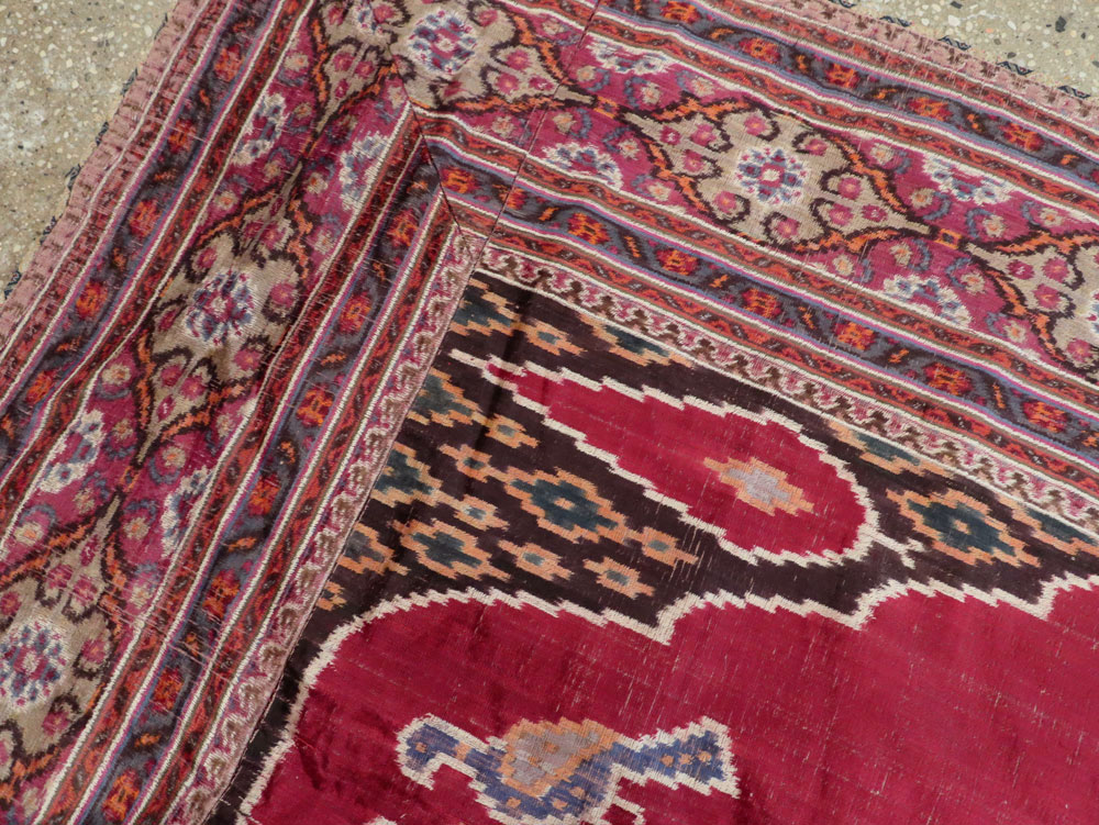 Antique Persian Yazd Silk Textile, No.25443 - Gss