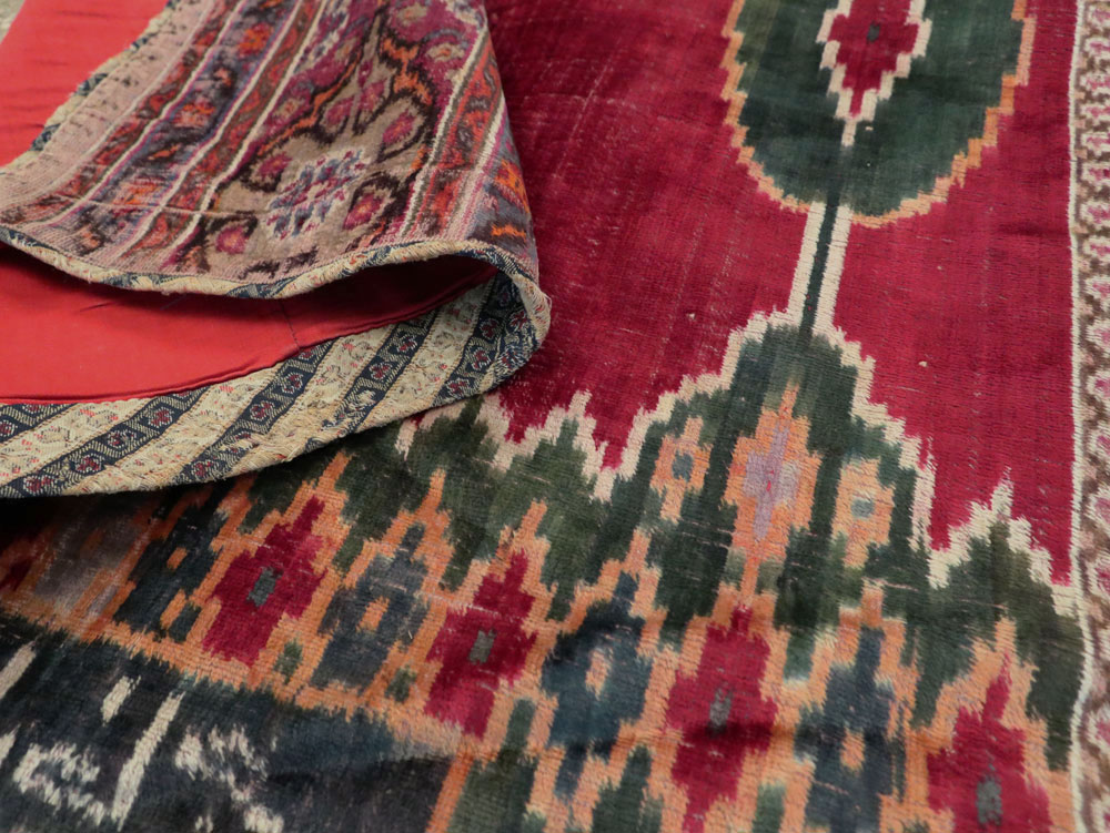 Antique Persian Yazd Silk Textile, No.25443 - Gss