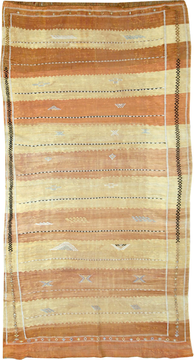 Vintage Moroccan Flatweave Kilim Accent Rug, No.25445 - Gss