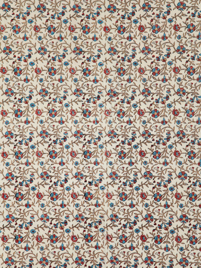 Vintage Persian Isfahan Ghalamkari Square Textile, No.25466 - Gss