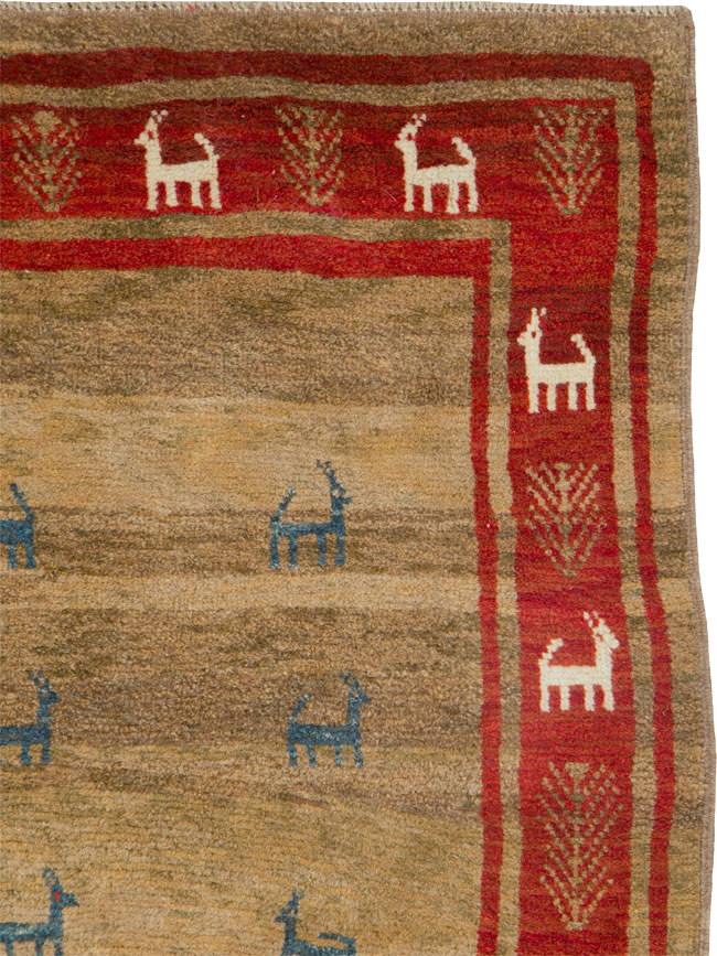 Vintage Persian Gabbeh Rug, No.25475 - Gss