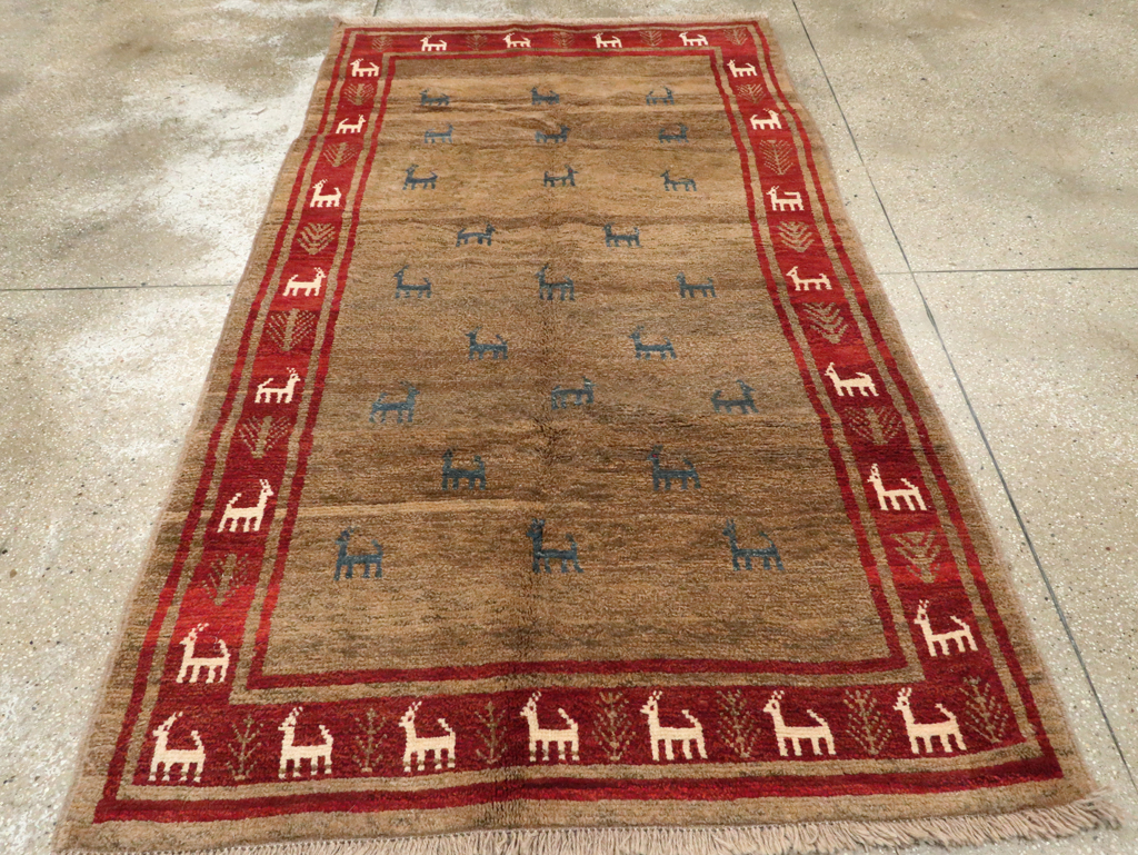 Vintage Persian Gabbeh Rug, No.25475 - Gss