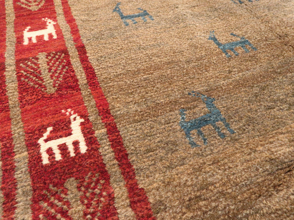 Vintage Persian Gabbeh Rug, No.25475 - Gss