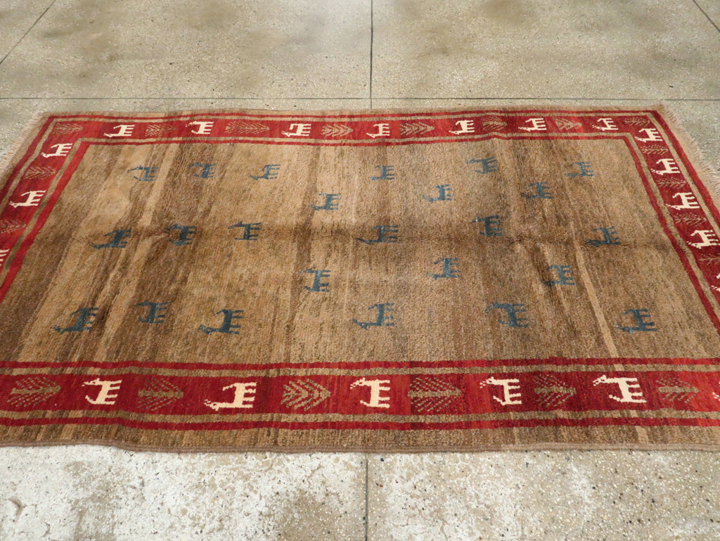 Vintage Persian Gabbeh Rug, No.25475 - Gss