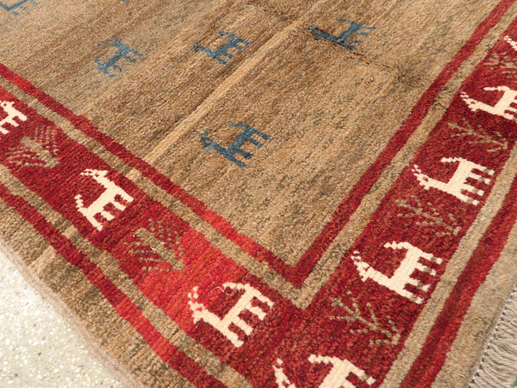 Vintage Persian Gabbeh Rug, No.25475 - Gss