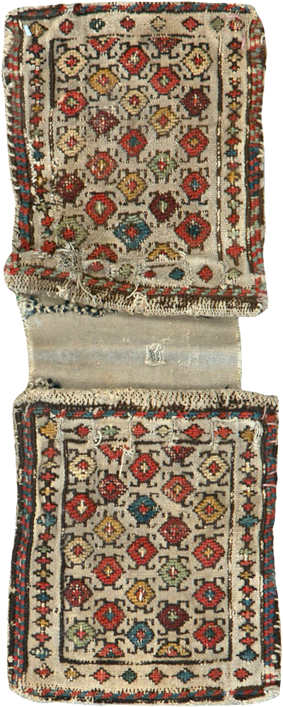 Antique Central Asian Soumak Saddlebag, No.25480 - Gss