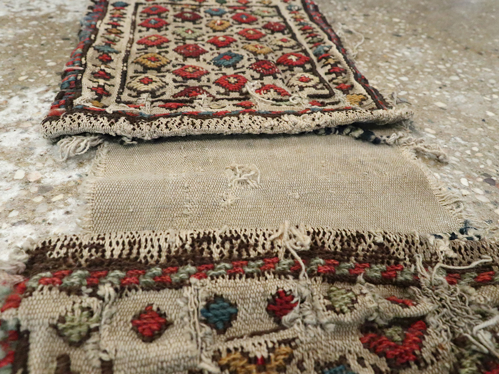 Antique Central Asian Soumak Saddlebag, No.25480 - Gss