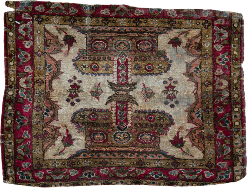 Antique Persian Kashan Silk Rug, No.25482 - Gss