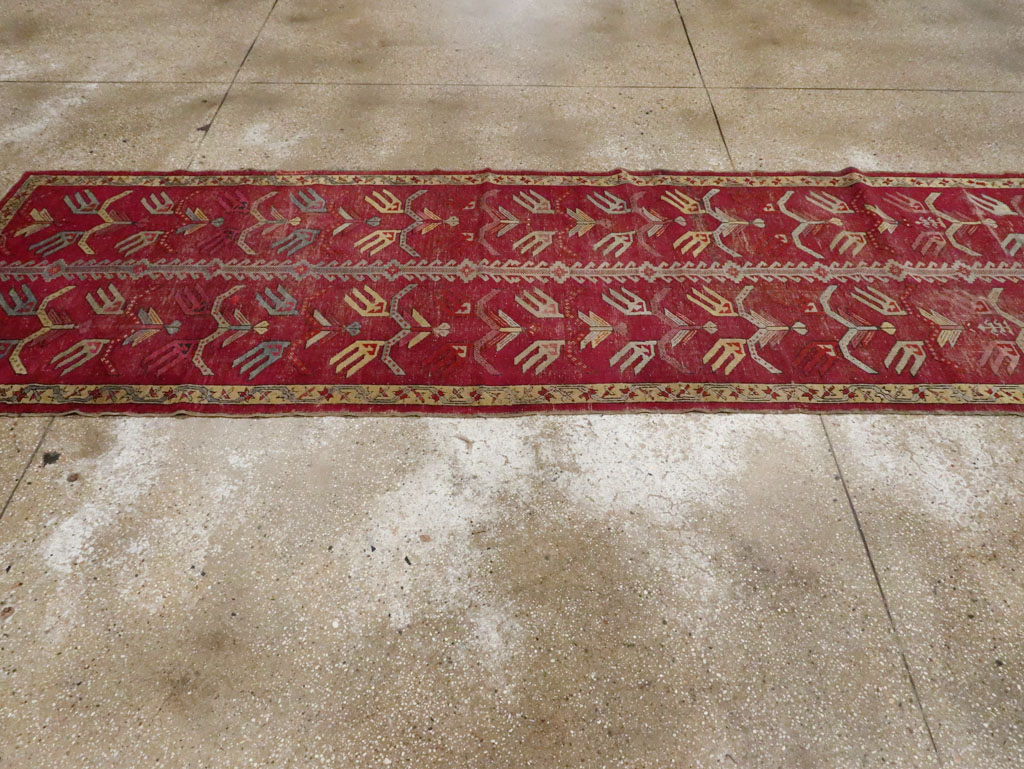 Antique Turkish Ghiordes Runner, No.25486 - Gss