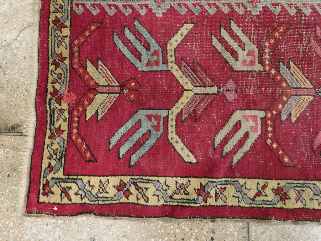 Antique Turkish Ghiordes Runner, No.25486 - Gss
