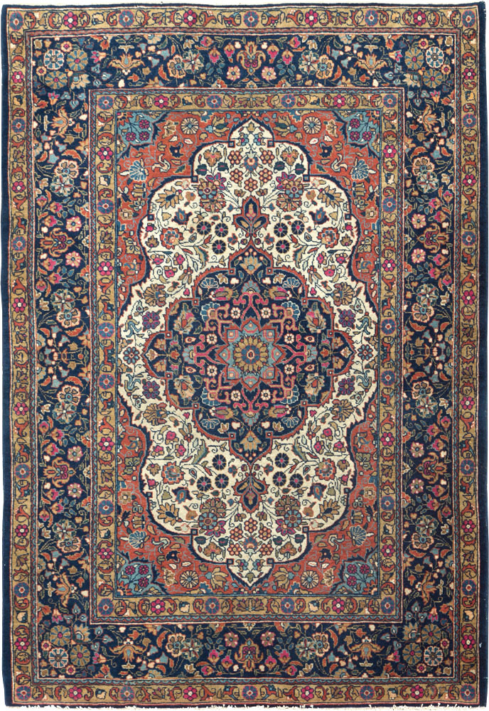 Antique Persian Kashan Rug, No.25501 - Gss