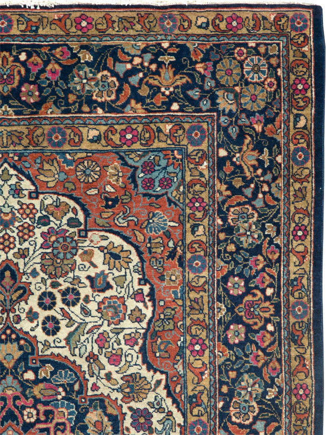 Antique Persian Kashan Rug, No.25501 - Gss