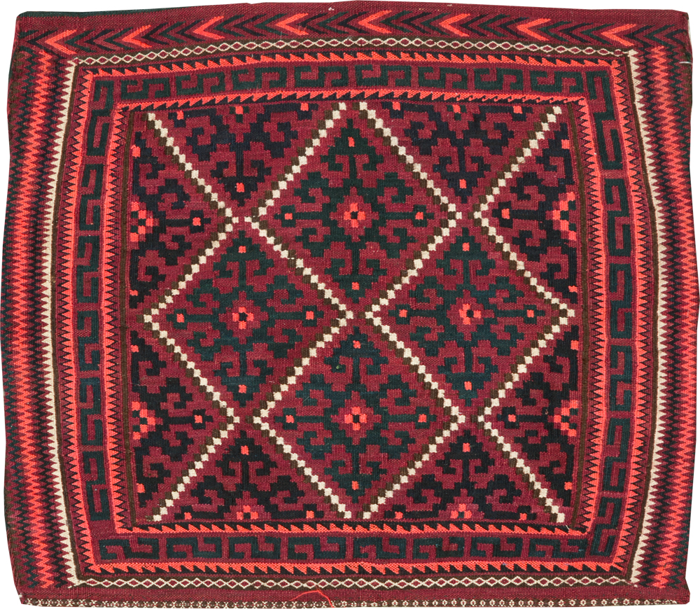 Vintage Central Asian Tribal Bag Face, No.25511 - Gss