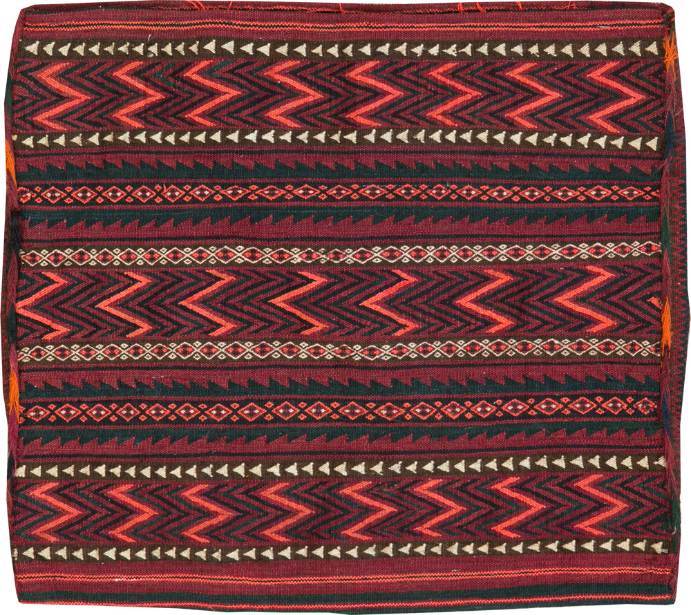 Vintage Central Asian Tribal Bag Face, No.25511 - Gss