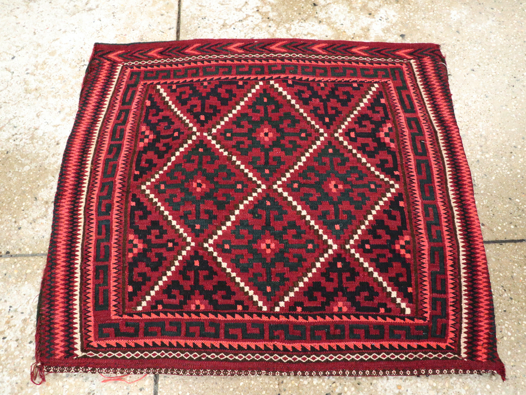 Vintage Central Asian Tribal Bag Face, No.25511 - Gss