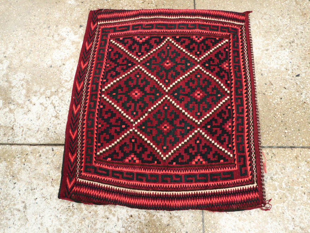 Vintage Central Asian Tribal Bag Face, No.25511 - Gss