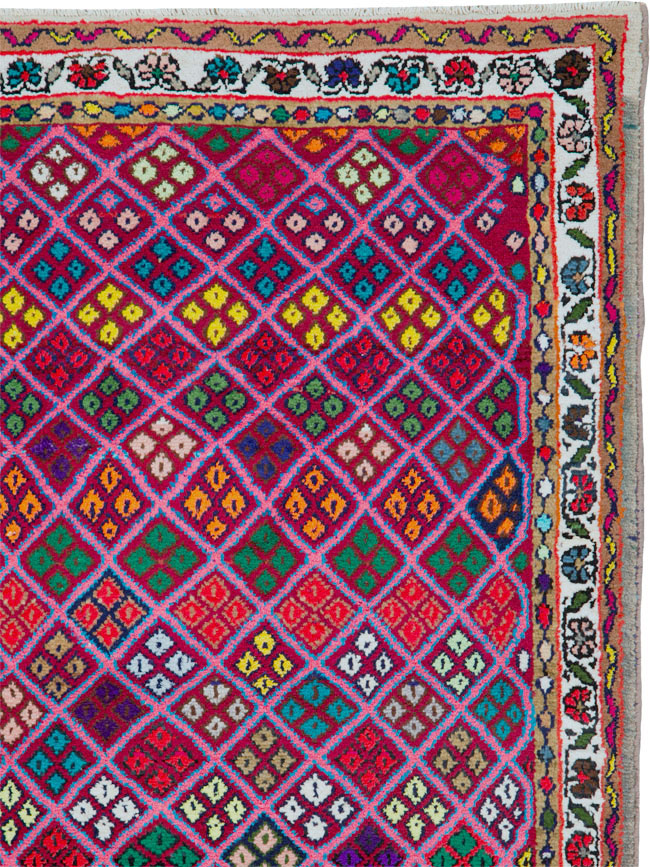 Vintage Persian Hamadan Runner, No.25528 - Gss