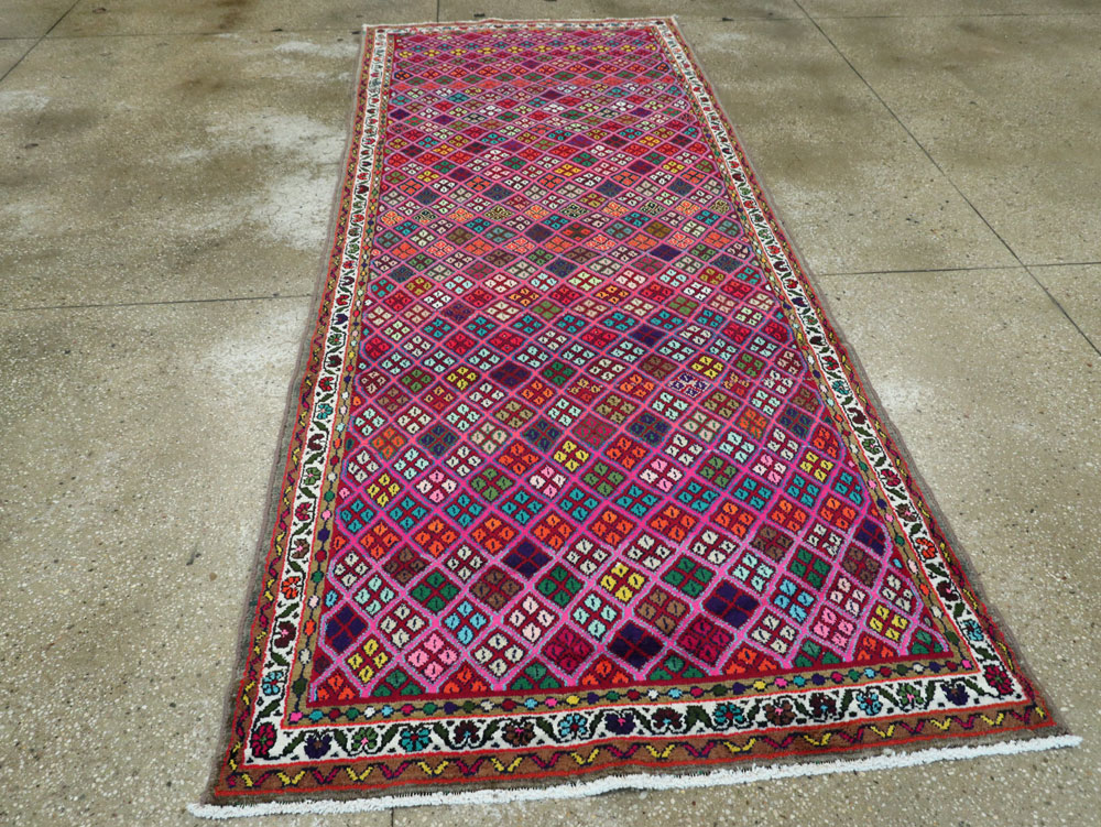 Vintage Persian Hamadan Runner, No.25528 - Gss