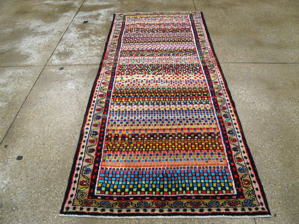 Vintage Persian Hamadan Art Deco Carpet, No.25533 - Gss
