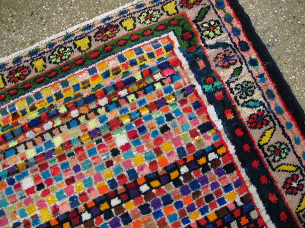 Vintage Persian Hamadan Art Deco Carpet, No.25533 - Gss