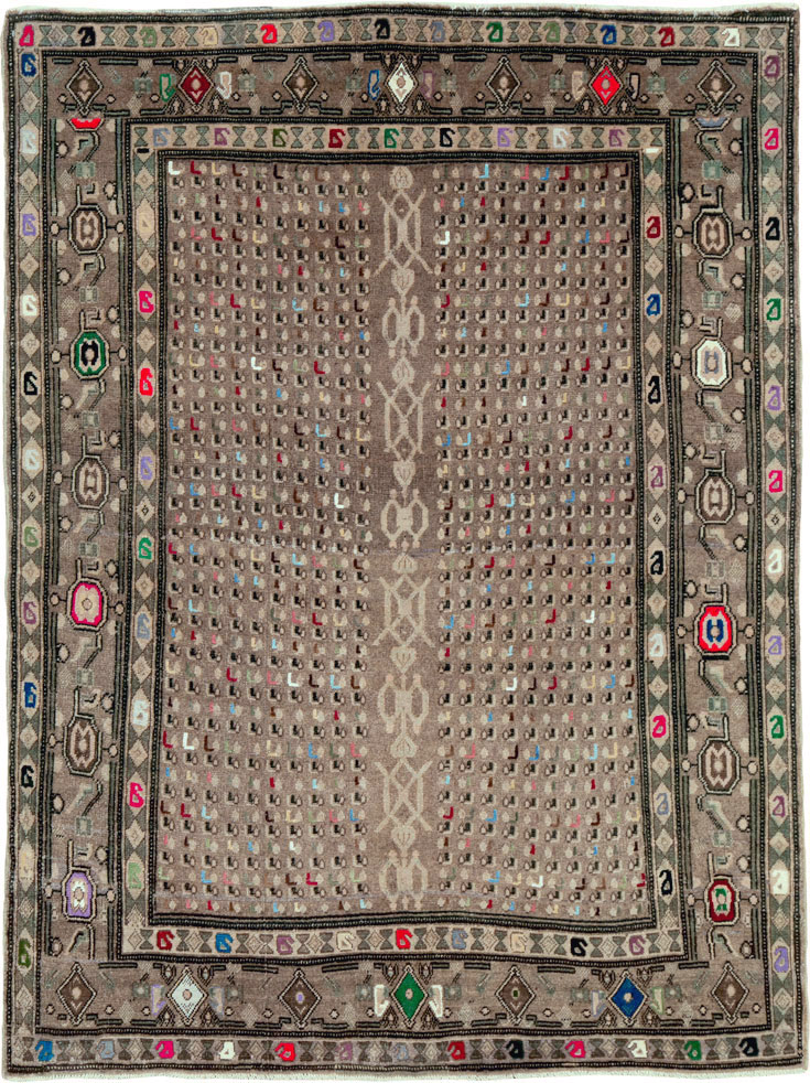 Vintage Persian Hamadan Modern Rug, No.25534 - Gss