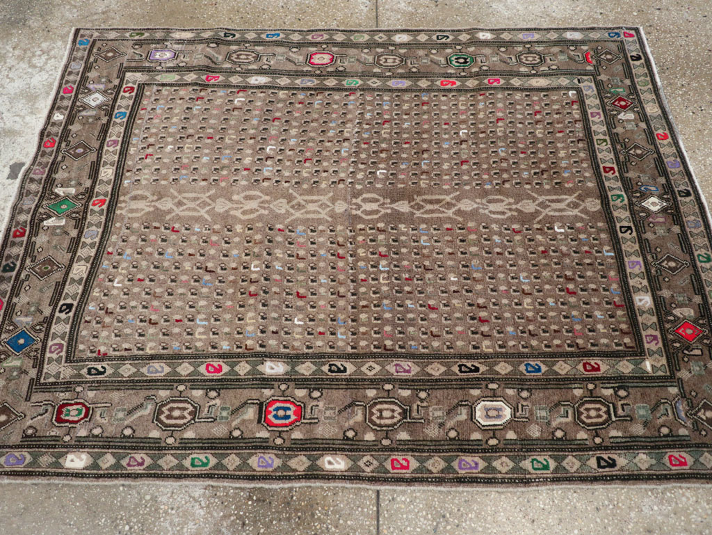 Vintage Persian Hamadan Modern Rug, No.25534 - Gss