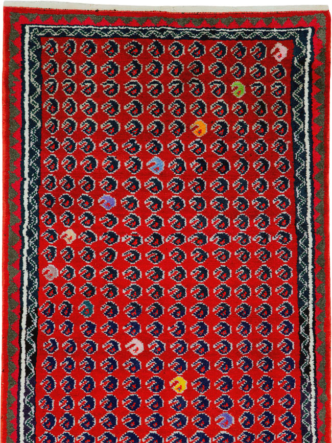 Vintage Persian Hamadan Runner, No.25535 - Gss