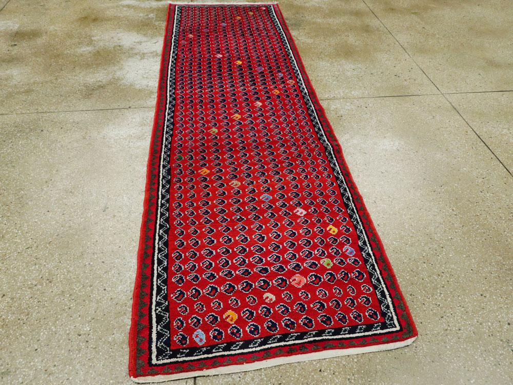 Vintage Persian Hamadan Runner, No.25535 - Gss
