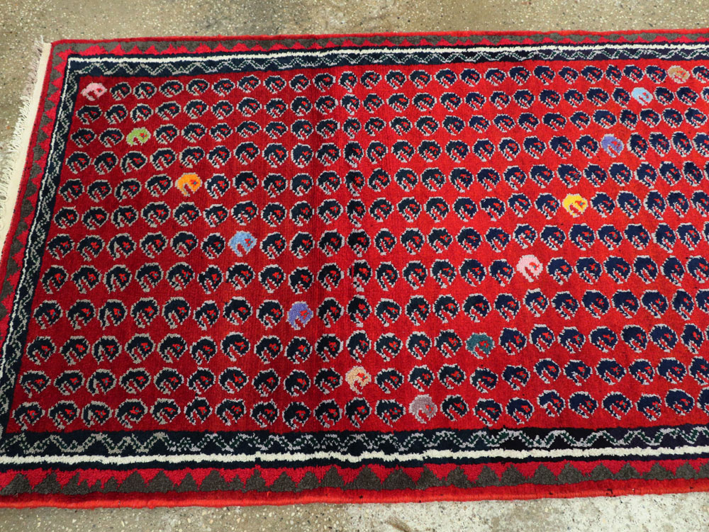 Vintage Persian Hamadan Runner, No.25535 - Gss