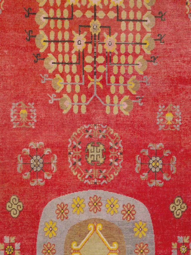 Vintage East Turkestan Khotan Carpet, No.25542 - Gss