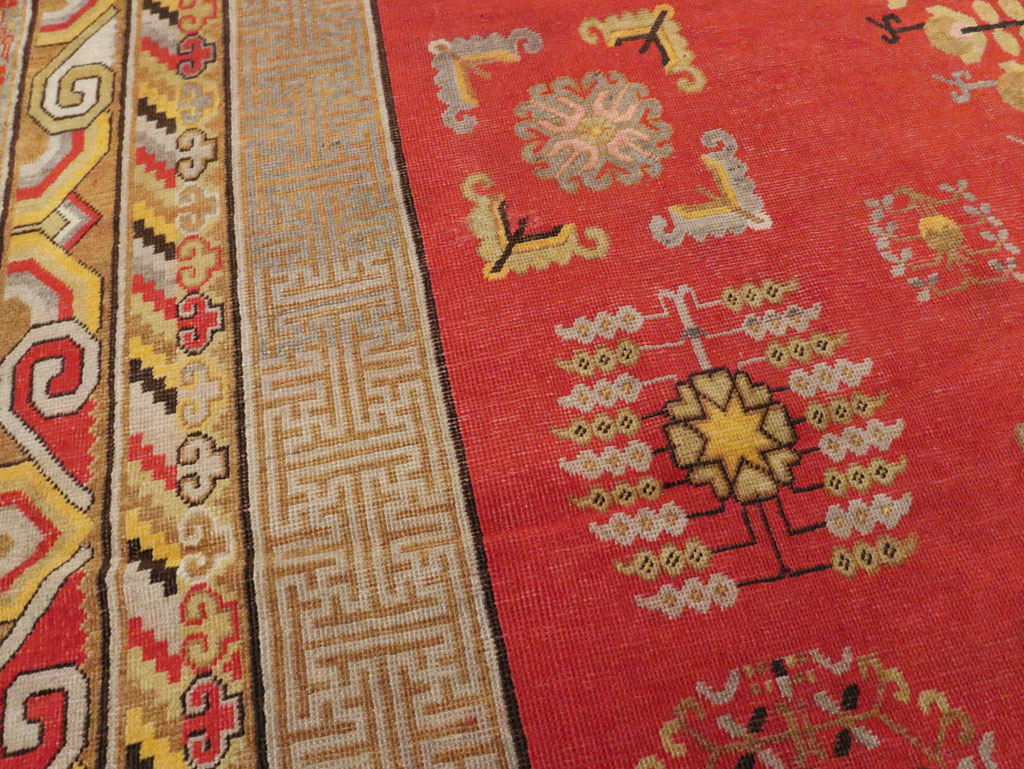 Vintage East Turkestan Khotan Carpet, No.25542 - Gss