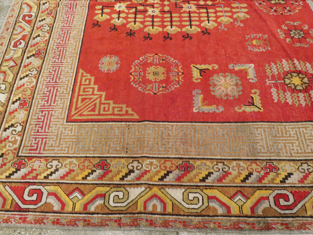 Vintage East Turkestan Khotan Carpet, No.25542 - Gss