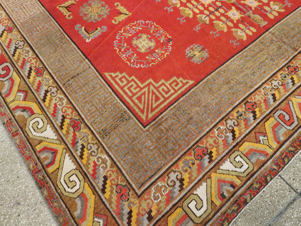 Vintage East Turkestan Khotan Carpet, No.25542 - Gss