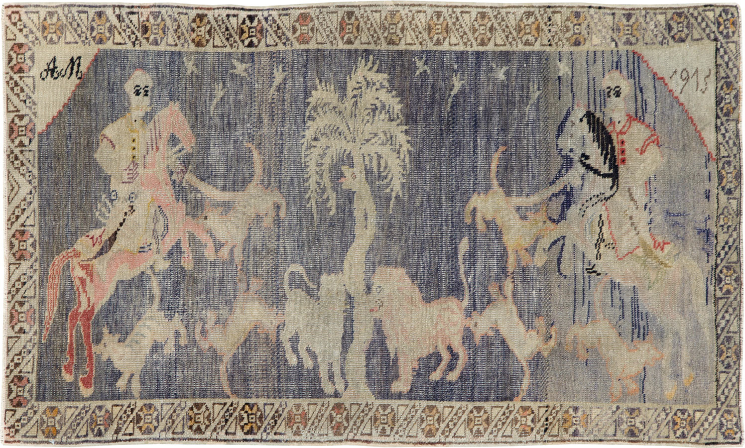 Vintage Kayseri Pictorial Rug, No.25563 - Gss