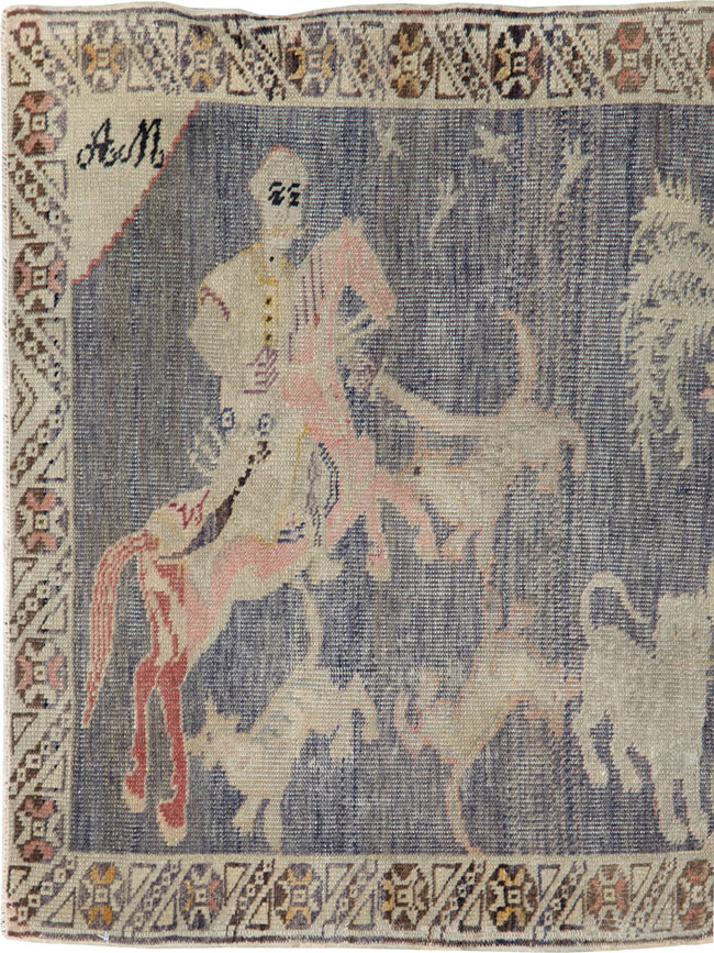 Vintage Kayseri Pictorial Rug, No.25563 - Gss