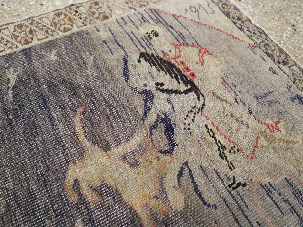 Vintage Kayseri Pictorial Rug, No.25563 - Gss