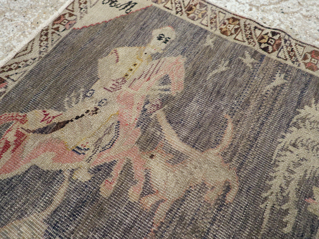 Vintage Kayseri Pictorial Rug, No.25563 - Gss