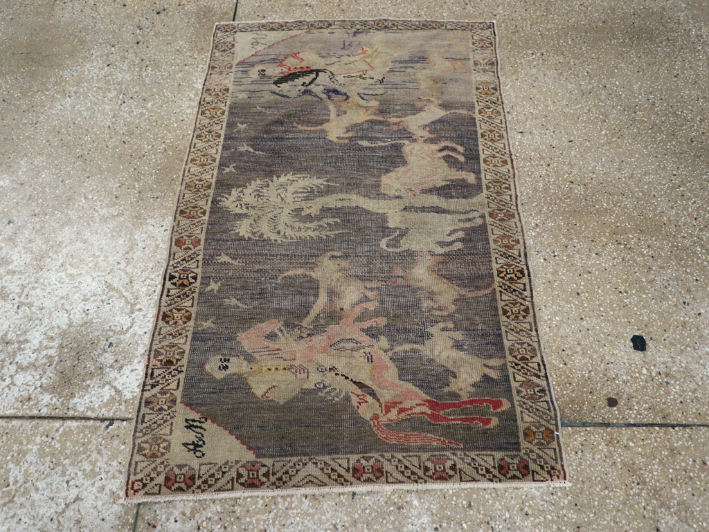 Vintage Kayseri Pictorial Rug, No.25563 - Gss